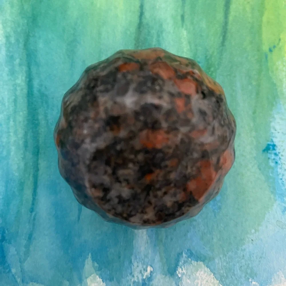 LEPIDOLITE PUMPKIN REIKI CRYSTAL Size 2 inches - Picture 2 of 4